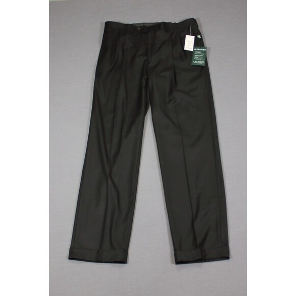 Lauren Ralph Lauren Other - Lauren Ralph Lauren Men Black Ultraflex Dress Pants Classic Pleated 34 X 32 New